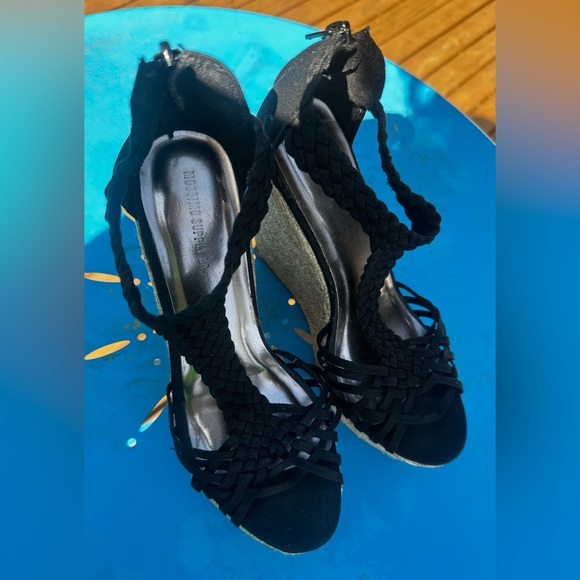 Wedge rope heeled espadrille-sandals. Never worn. - Picture 2 of 6